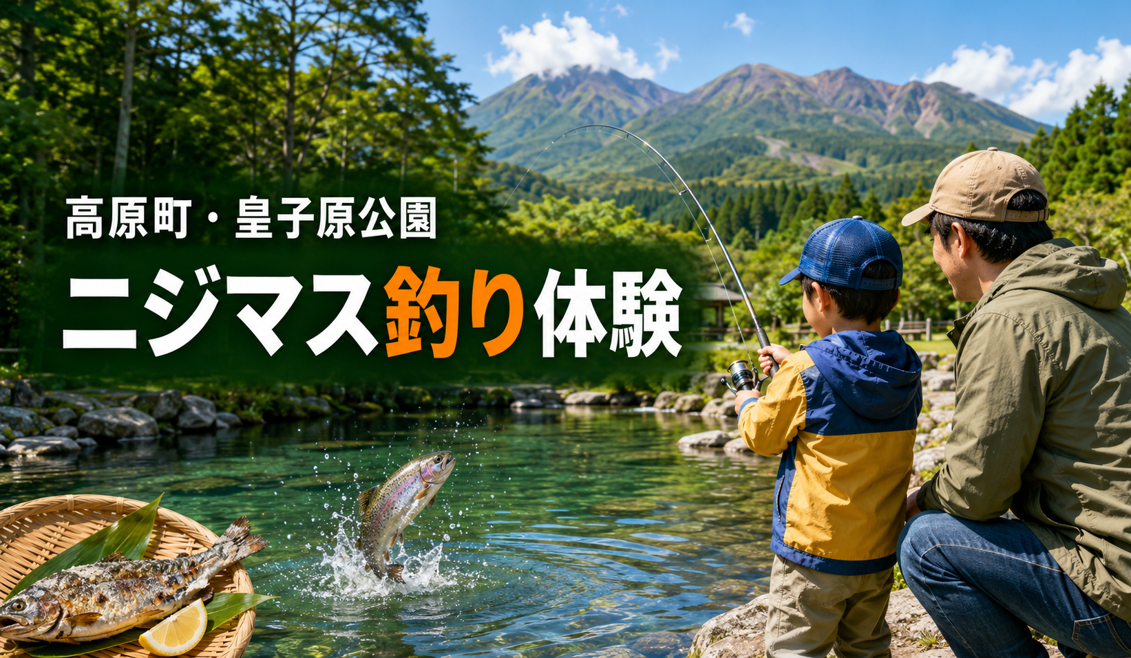 皇子原公園ニジマス釣り