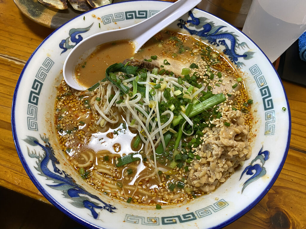 激辛納豆葱味噌ラーメン