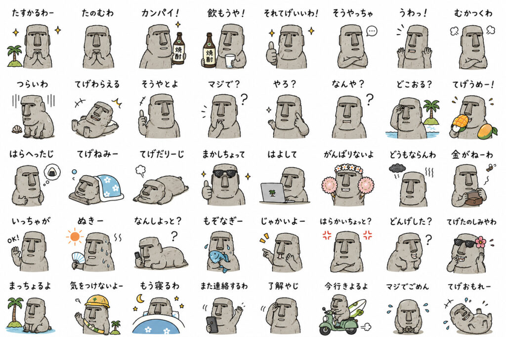 LINEスタンプモアイ