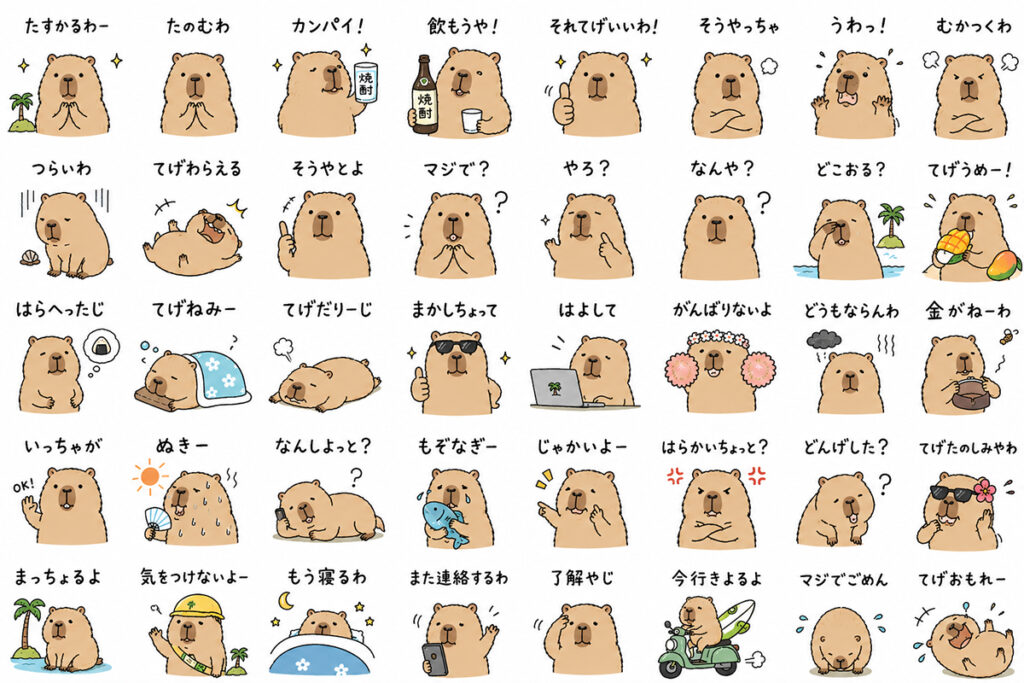 LINEスタンプカピバラ