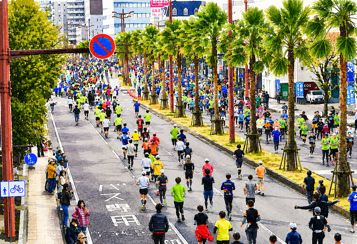 青島太平洋マラソン街中