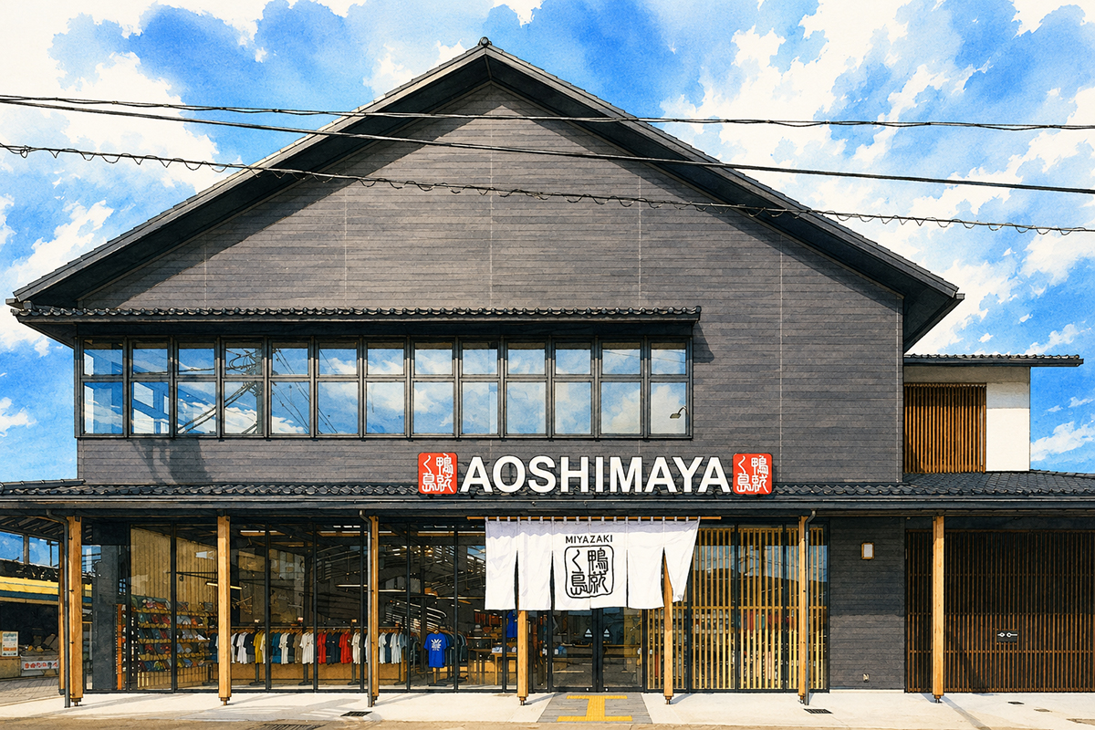 青島屋外観